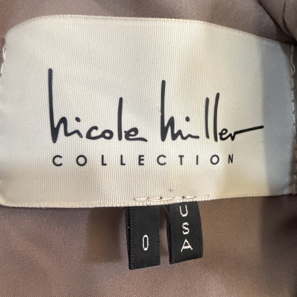 Nicole Miller Dress 0 Bronze Babydoll Ruched Mermaid Formal Gown Evening - Picture 11 of 12